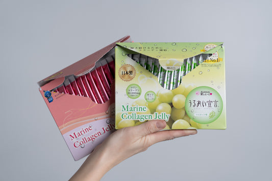 Merekollageeni tarretise kombo, yuzu ja viinamarja maitse