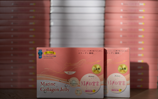 Merekollageeni tarretise kombo, yuzu ja viinamarja maitse