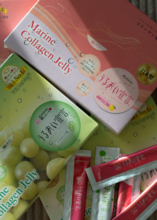 Merekollageeni tarretise kombo, yuzu ja viinamarja maitse