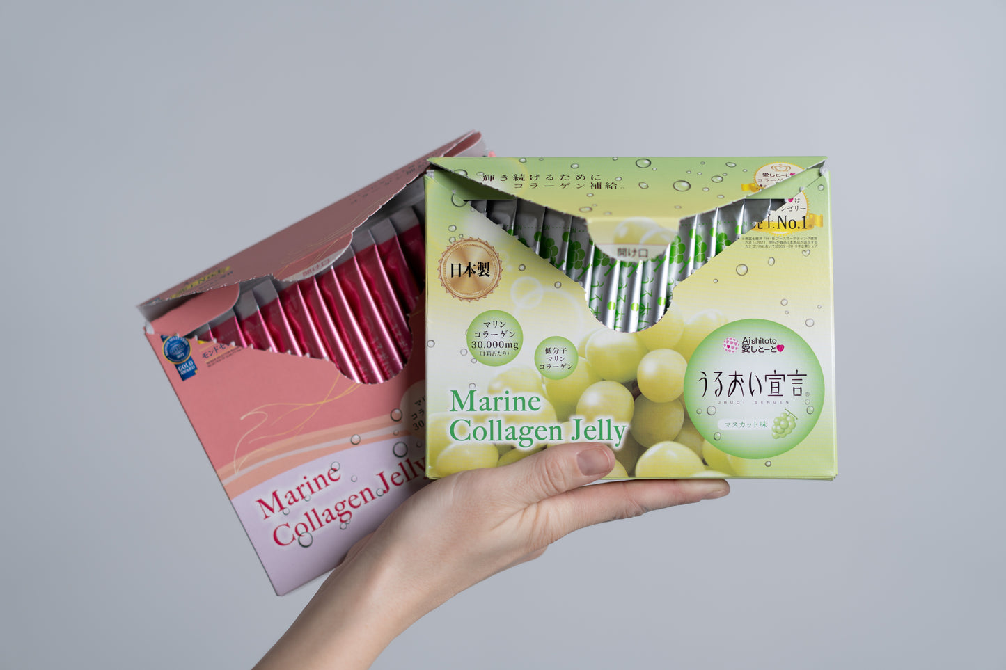 Merekollageeni tarretise kombo, yuzu ja viinamarja maitse