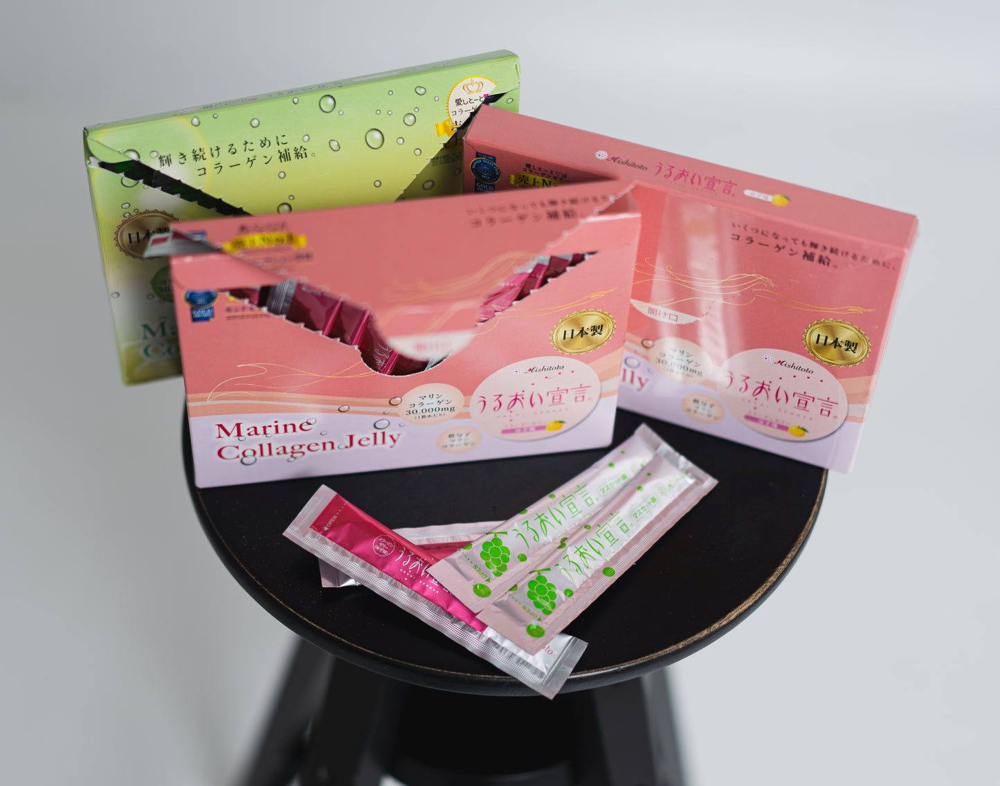 Merekollageeni tarretise kombo, yuzu ja viinamarja maitse